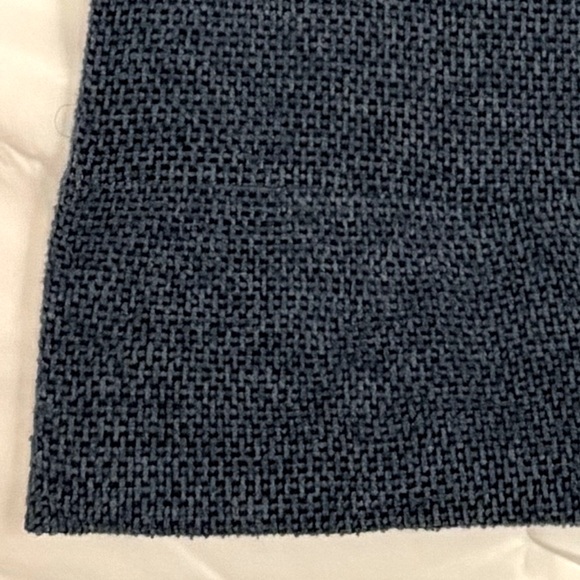 French Laundry Marled Dark Blue Waffle Knit Sweater w/Shoulder Button Accent 1X - Picture 12 of 14